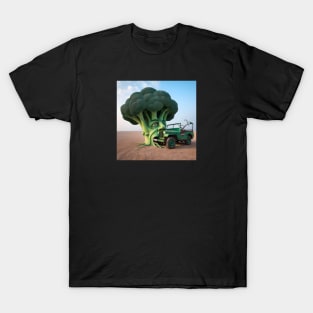 Broccoli eating a Jeep -  Salvador Dali Style T-Shirt